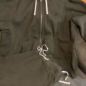 polo two piece sweat suit
